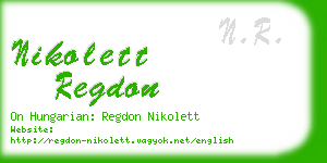 nikolett regdon business card